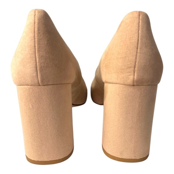 H&M Nude Suede Block Heel Pumps – Size EU 39 / US 8 - Picture 2 of 6